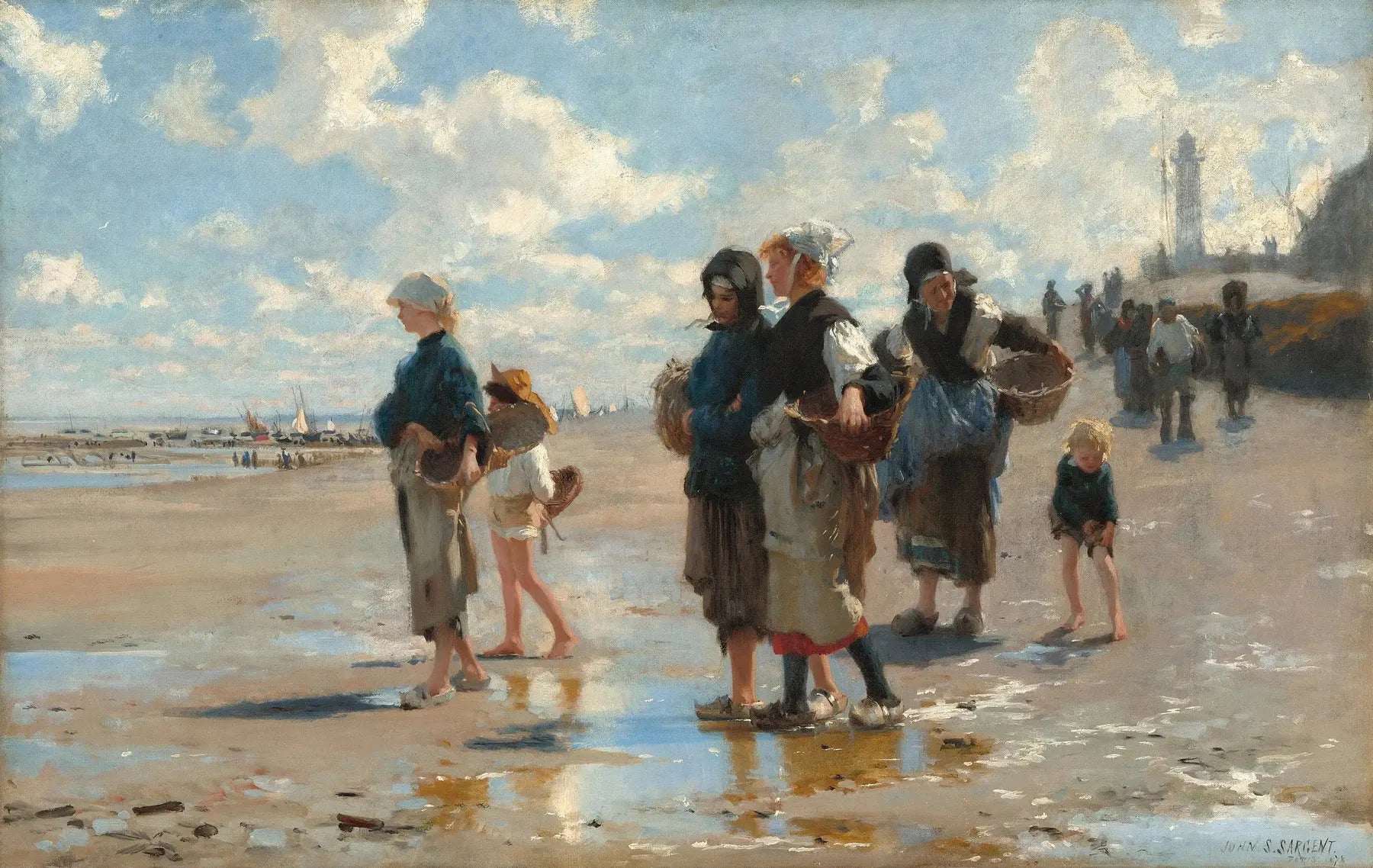 En route pour la pêche - John Singer Sargent image 1 reproduction d’œuvre d’art à l’huile