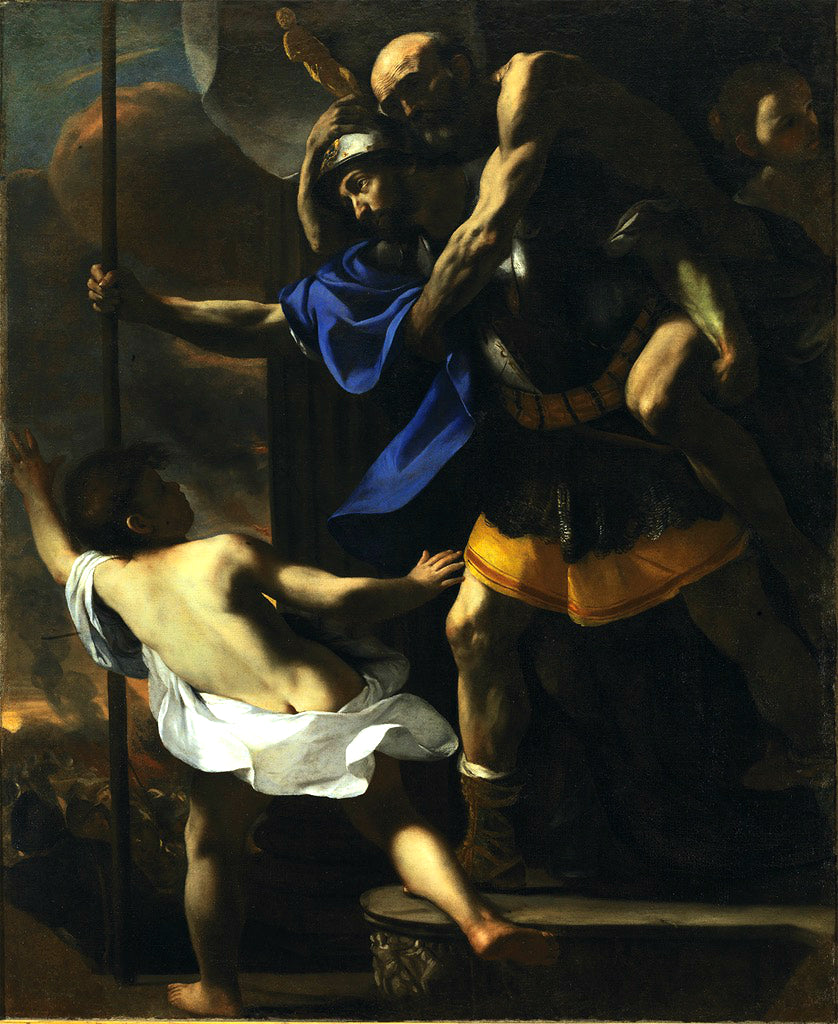 Enée, Anchise et Ascagne fuyant Troie - Mattia Preti image 1 copie peinte à la main à l’huile