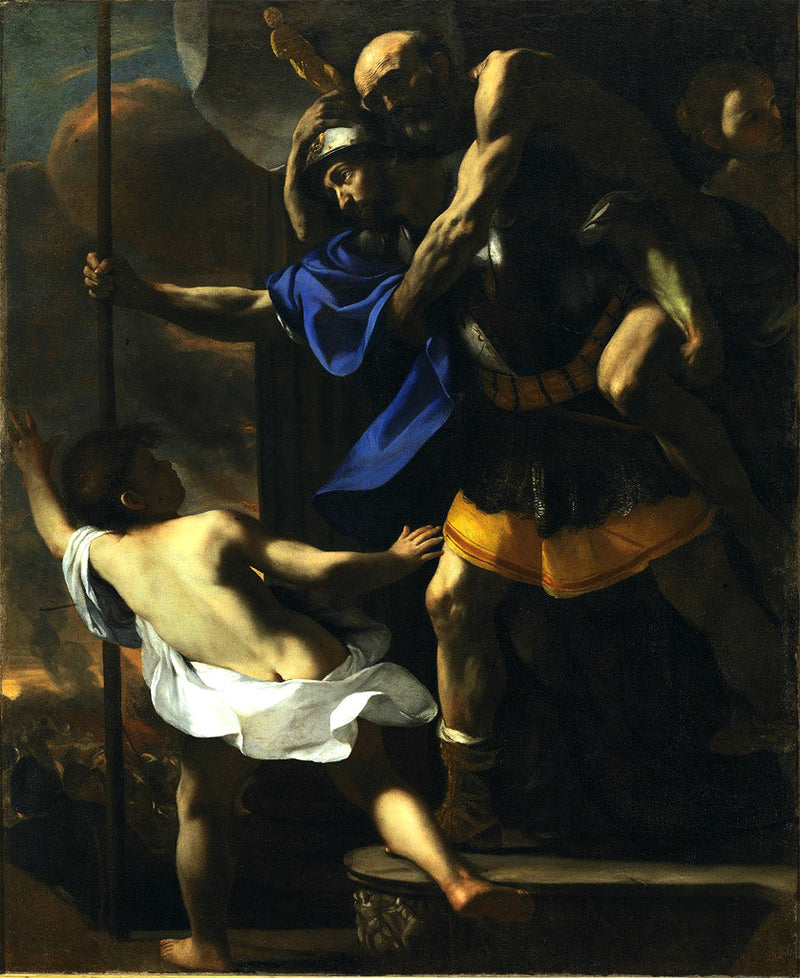 Enée, Anchise et Ascagne fuyant Troie - Mattia Preti