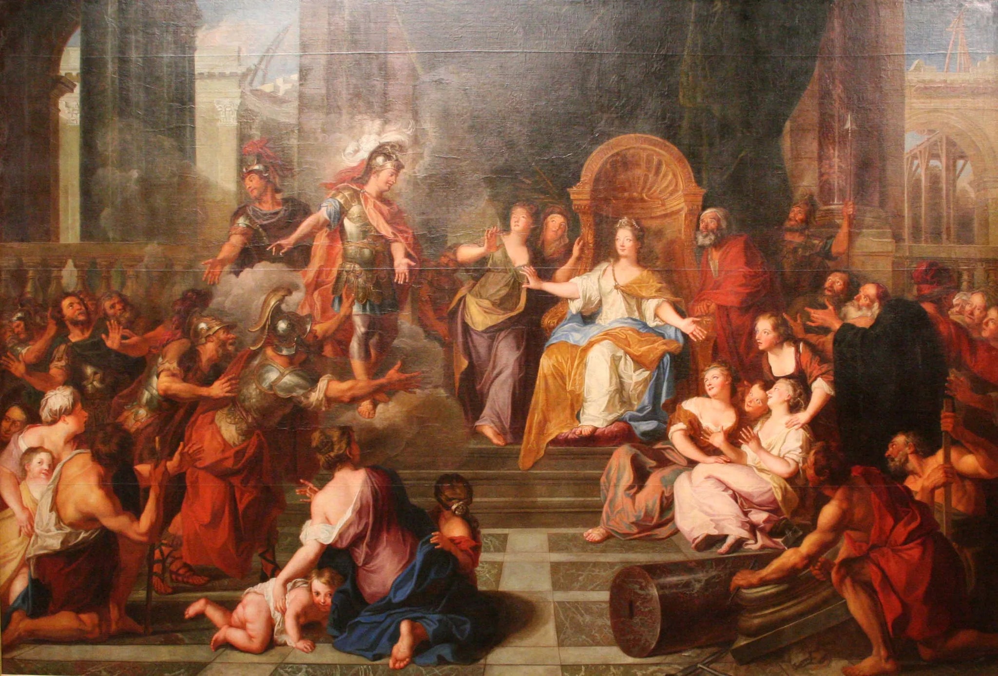 Enée et Achate apparaissant à Didon - Antoine Coypel image 1 reproduction artisanale de tableau