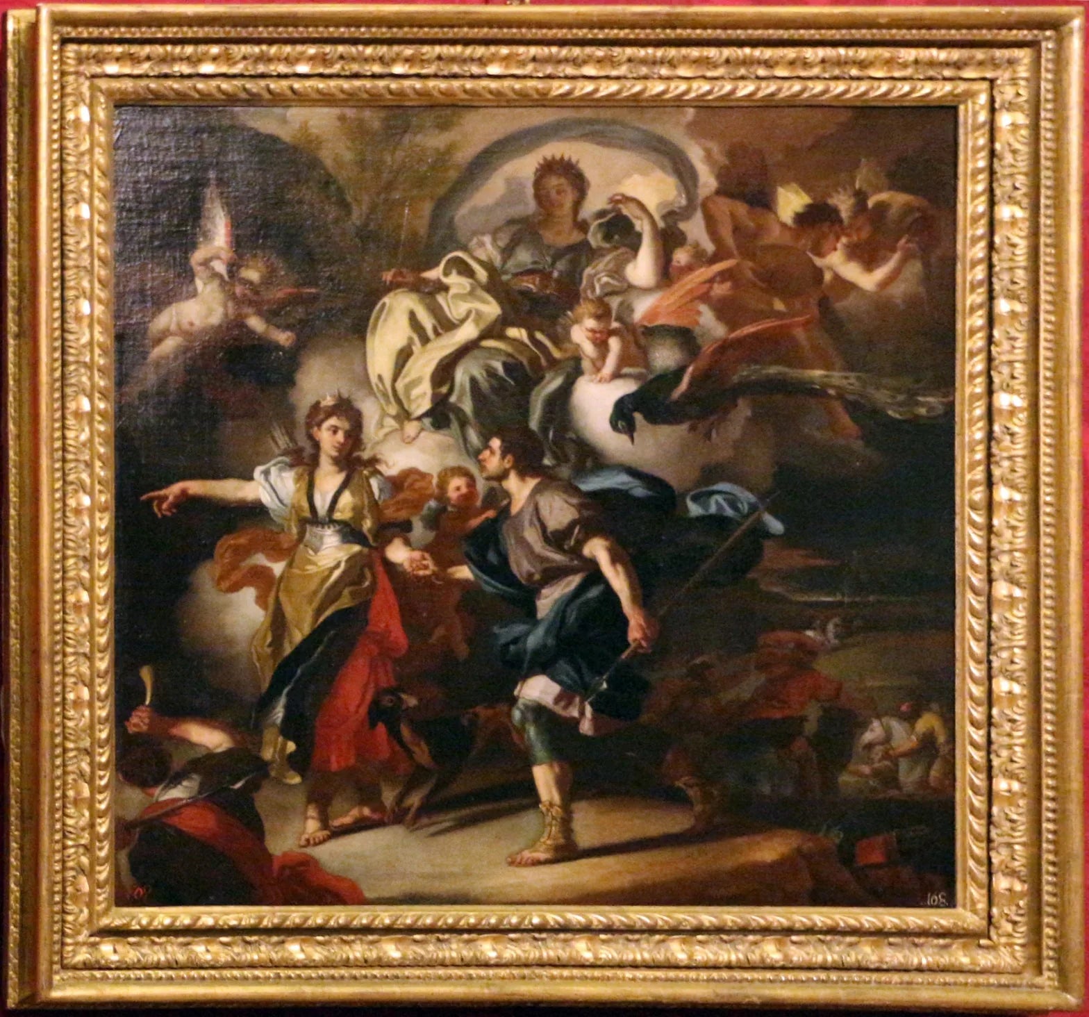 Énée et Didon se dirigent vers la grotte (croquis). - Francesco Solimena image 1 copie de tableau peinte à la main