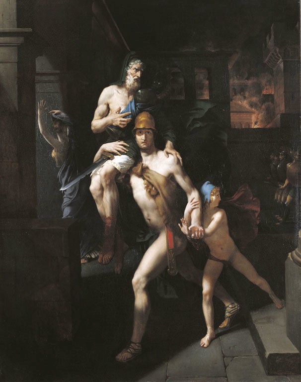 Enée portant son père Anchise - Merry-Joseph Blondel image 1 tableau peint à l’huile sur toile