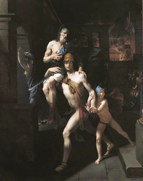 Enée portant son père Anchise - Merry-Joseph Blondel image 1 tableau peint à l’huile sur toile
