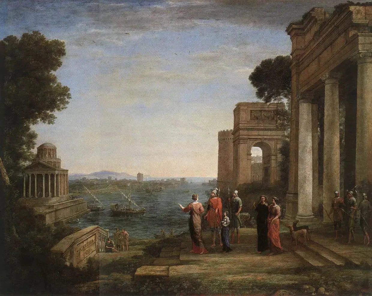 Énée quitte Carthage - Claude Lorrain image 1 tableau peint à l’huile sur toile