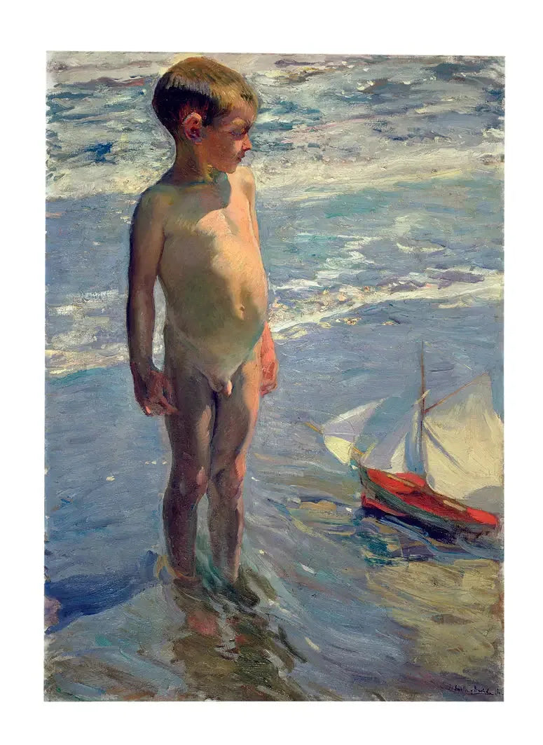 Enfant au bateau - Joaquín Sorolla image 1 reproduction artisanale de tableau