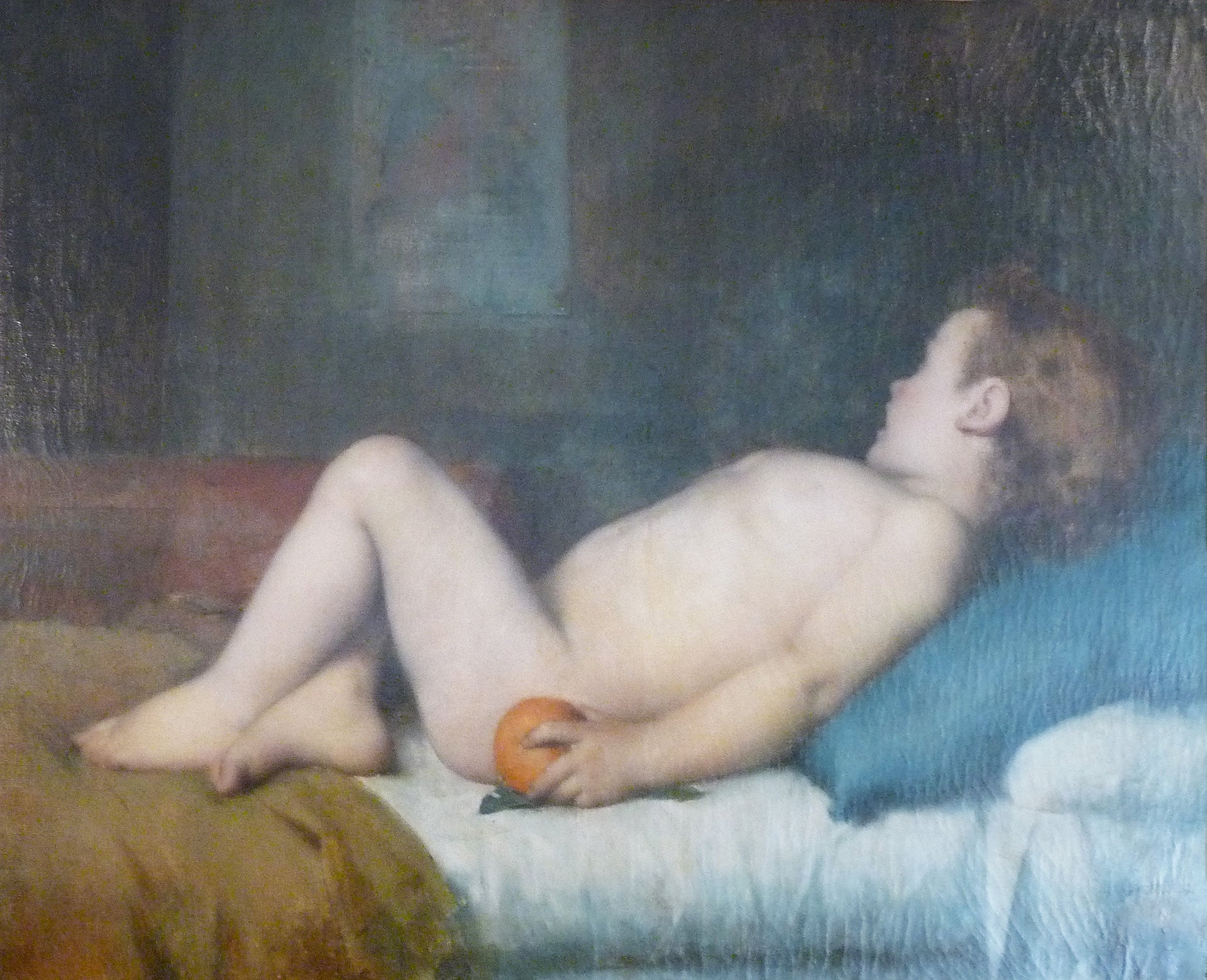 Enfant avec une orange - Jean-Jacques Henner image 1 reproduction réalisée par Alpha Reproduction