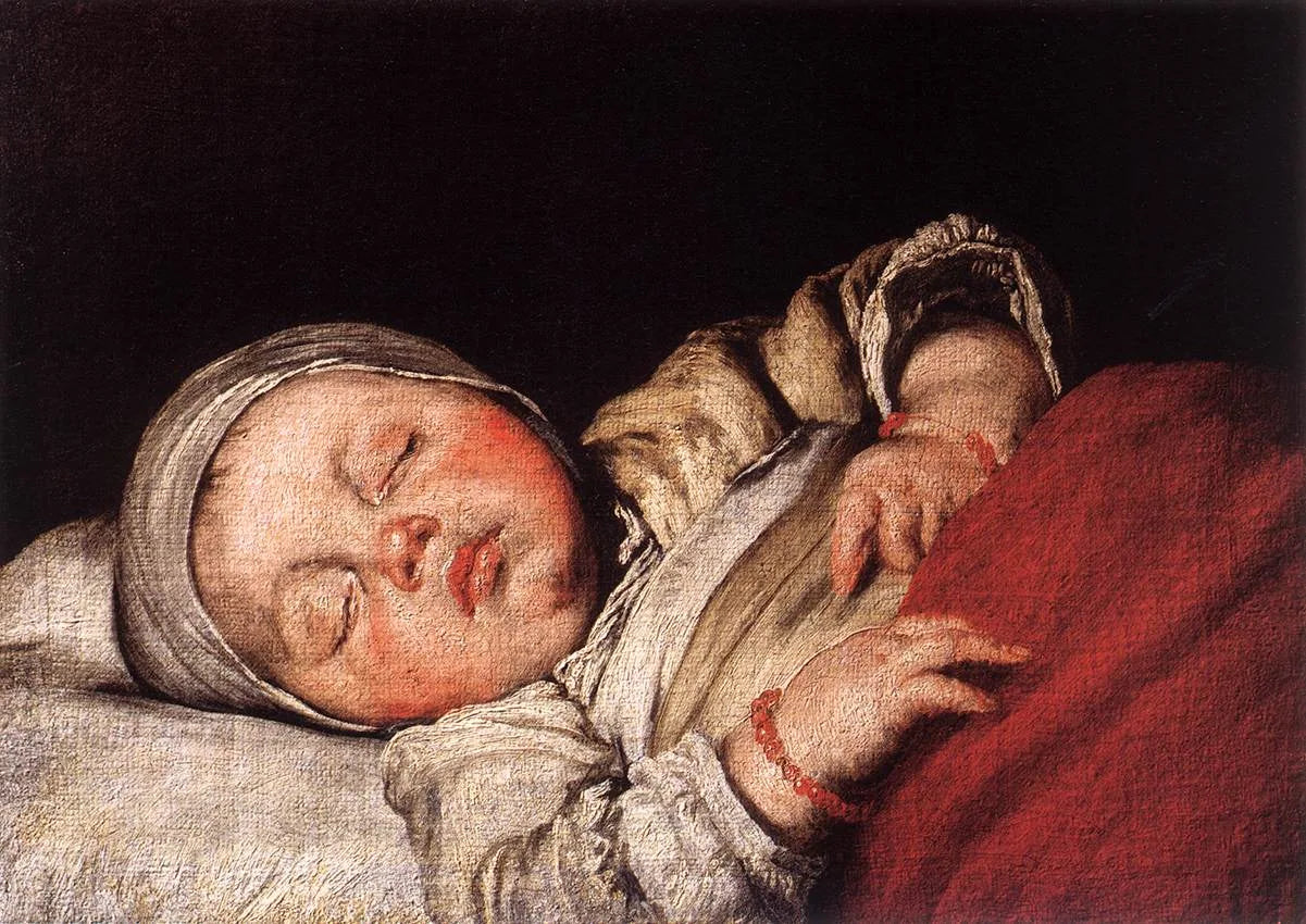 Enfant endormi - Bernardo Strozzi image 1 reproduction réalisée par Alpha Reproduction