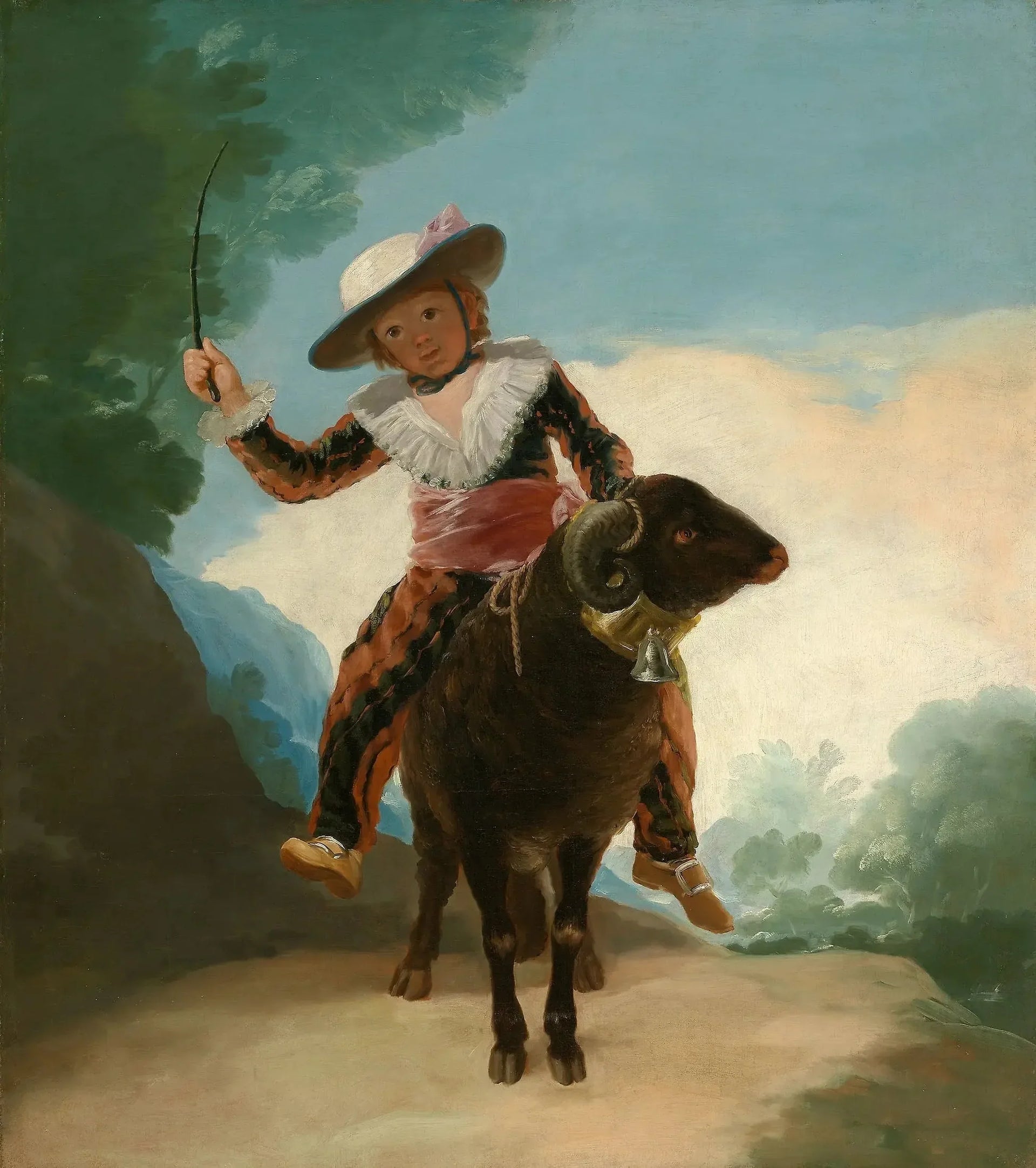 Enfant montant un mouton - Francisco de Goya image 1 reproduction réalisée par Alpha Reproduction