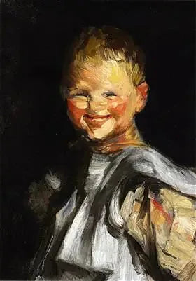 Enfant qui rit - Robert Henri image 1 copie peinte à la main à l’huile