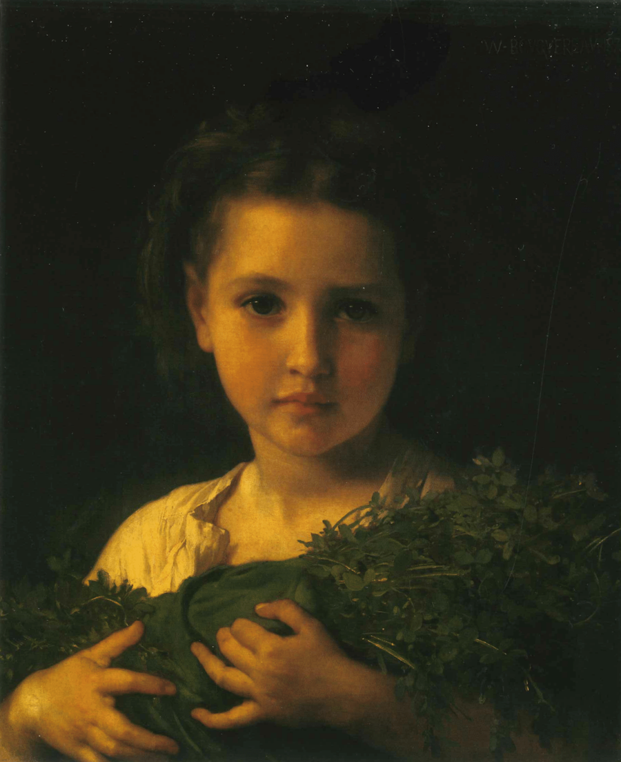 Enfant tenant de la luzerne (1875) - Bouguereau