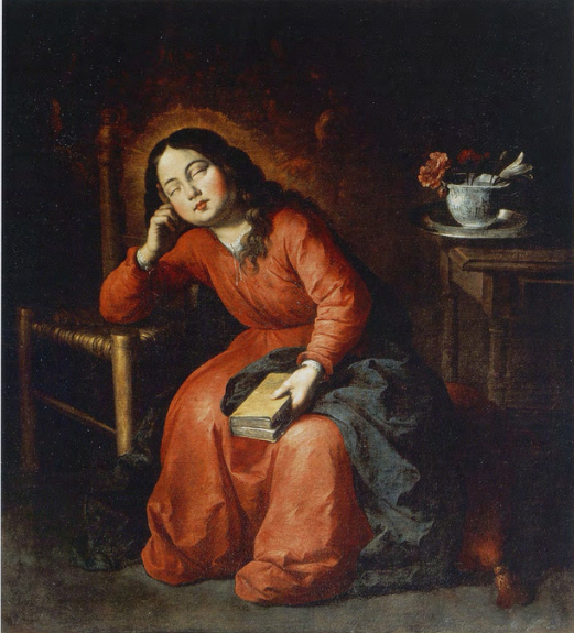 Enfant Vierge endormie - Francisco de Zurbarán image 1 copie peinte à la main à l’huile