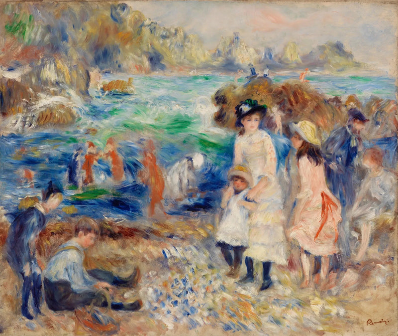 Enfants au bord de la mer à Guernesey - Pierre-Auguste Renoir