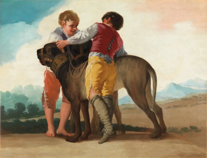 Enfants avec des chiens - Francisco de Goya