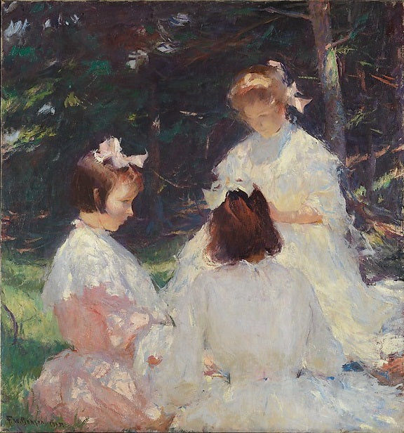 Enfants dans les bois - Frank Weston Benson image 1 copie de tableau peinte à la main