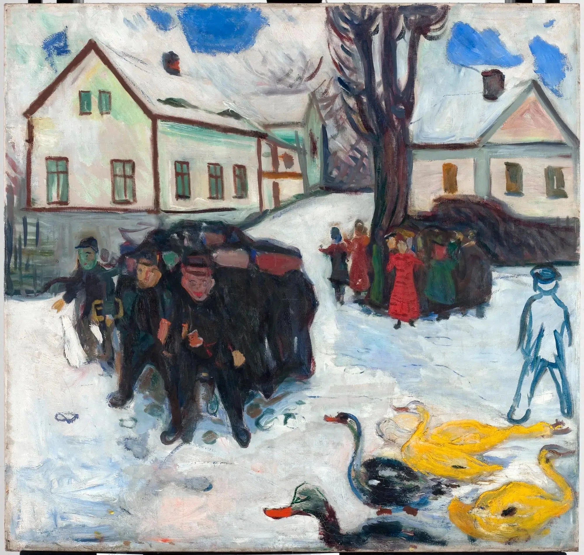 Enfants et Canards - Edvard Munch image 1 reproduction de peinture à l’huile