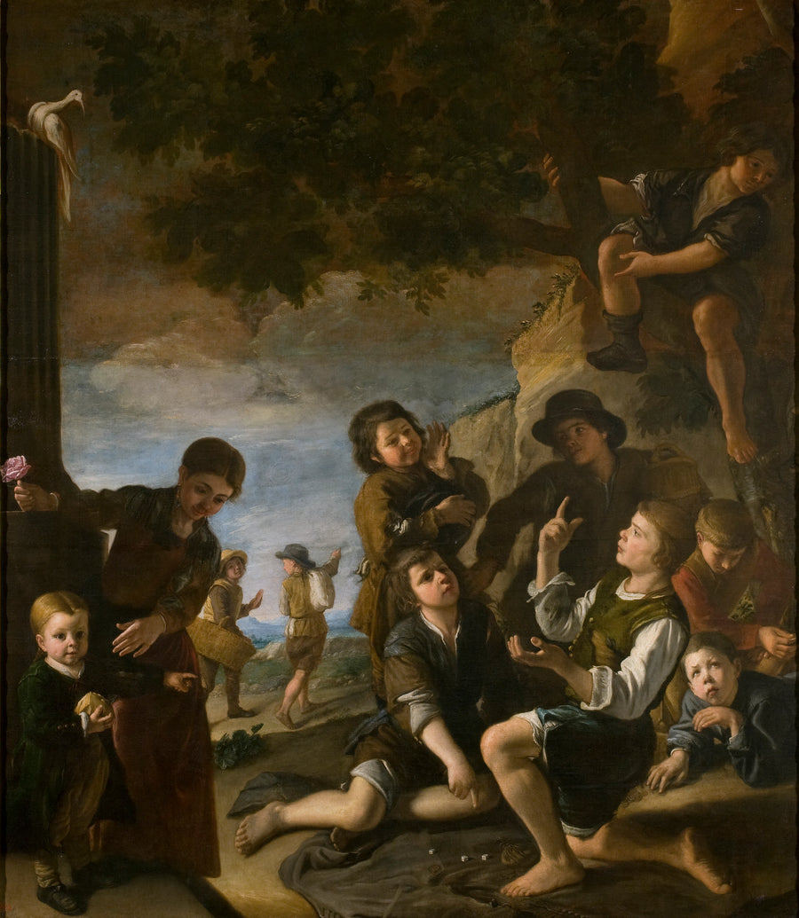Enfants jouant aux dés - Pedro Núñez de Villavicencio