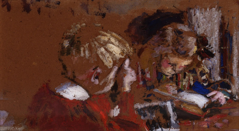Enfants lisant, Jacques et Annette Roussel - Édouard Vuillard
