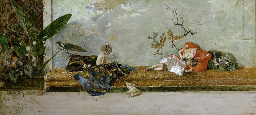 Les enfants du peintre dans la chambre japonaise - Marià Fortuny