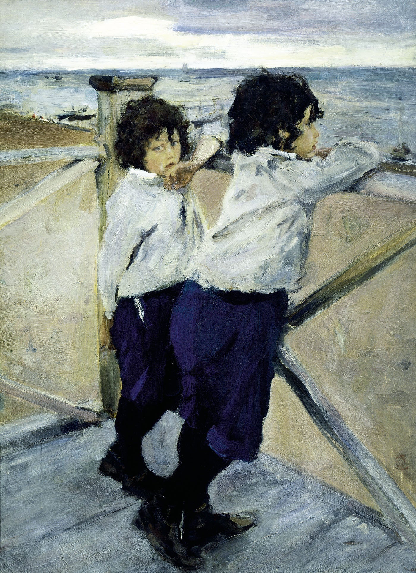 Enfants. Sacha et Yura Serov - Valentin Serov image 1 reproduction artisanale de tableau