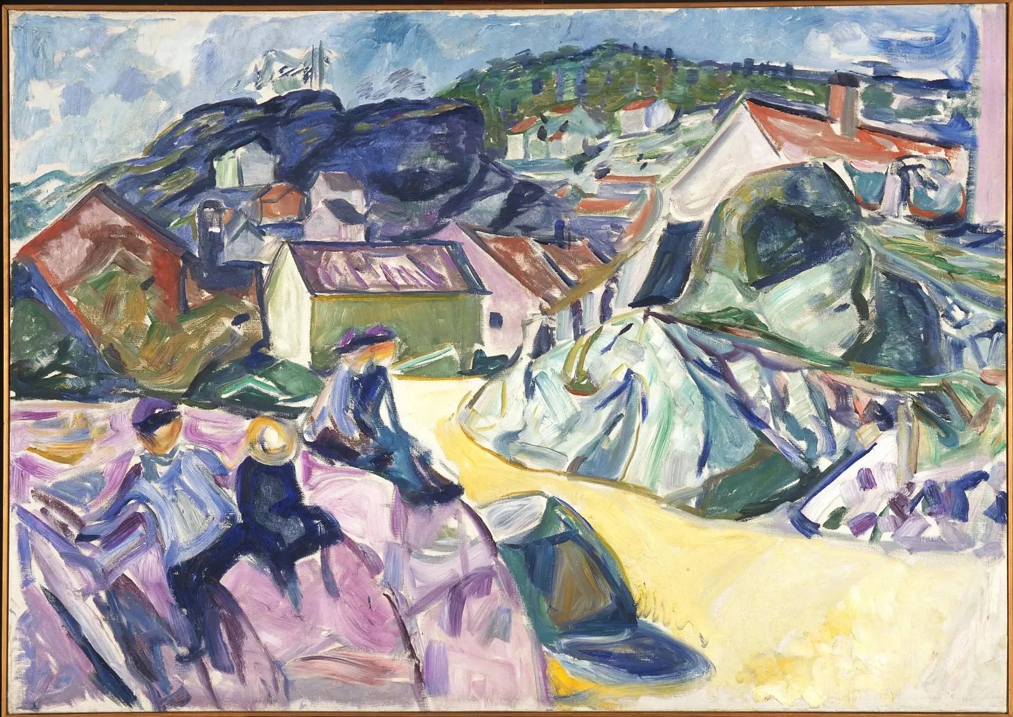 Enfants sur le rocher - Edvard Munch image 1 copie de tableau peinte à la main