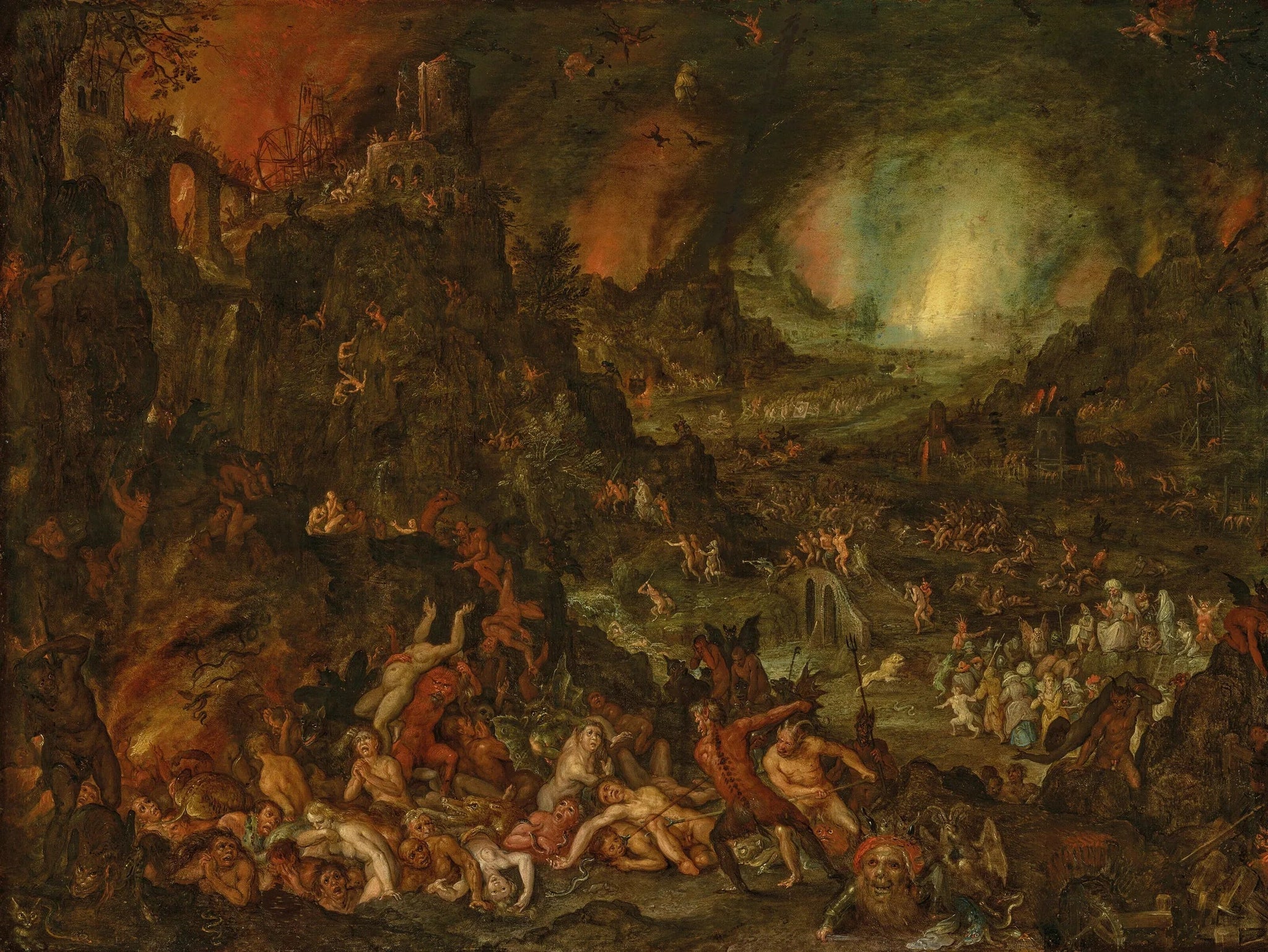 Enfer - Jan Brueghel l'Ancien image 1 reproduction d’œuvre d’art à l’huile