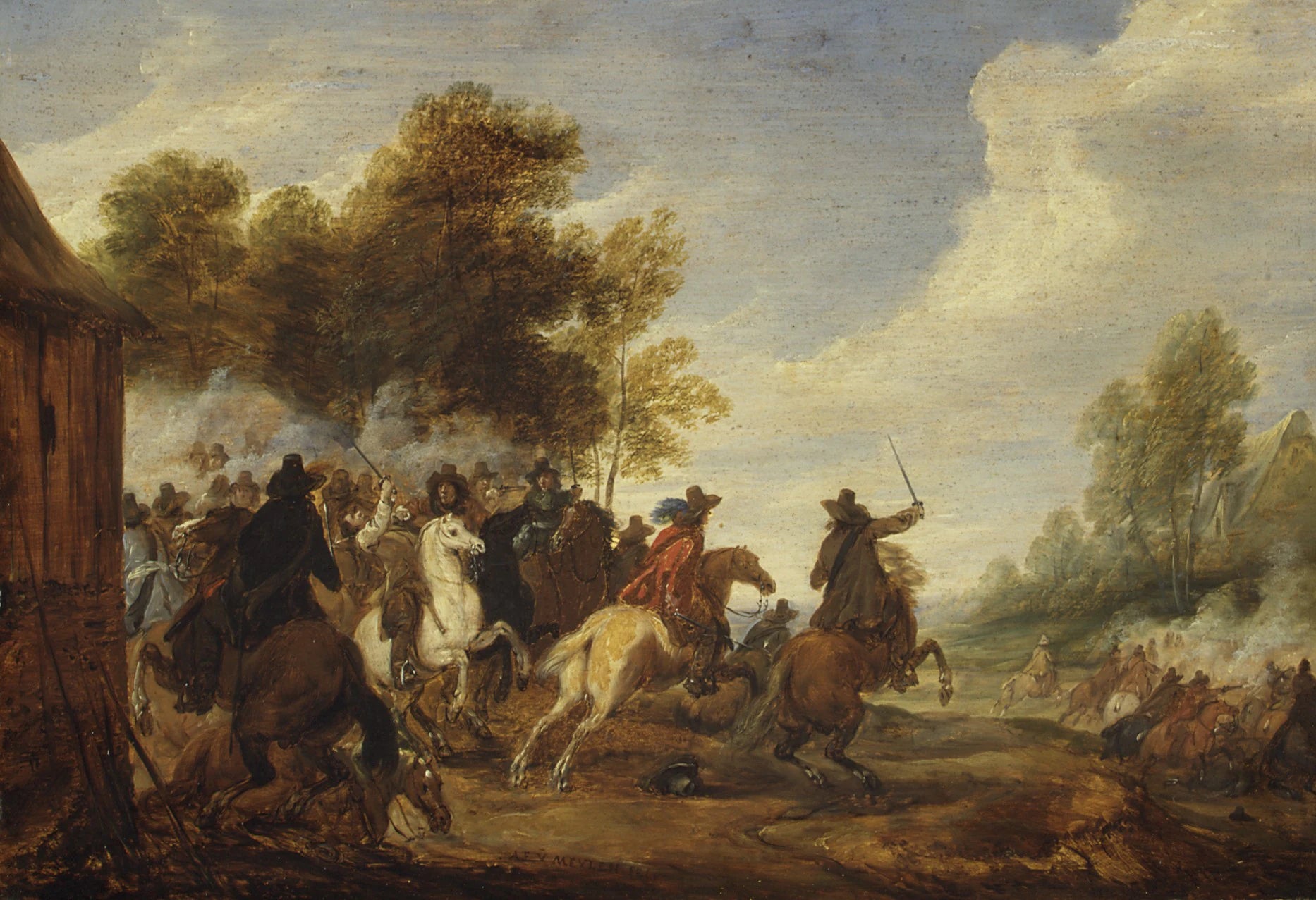 Un engagement de cavalerie - Adam Frans van der Meulen