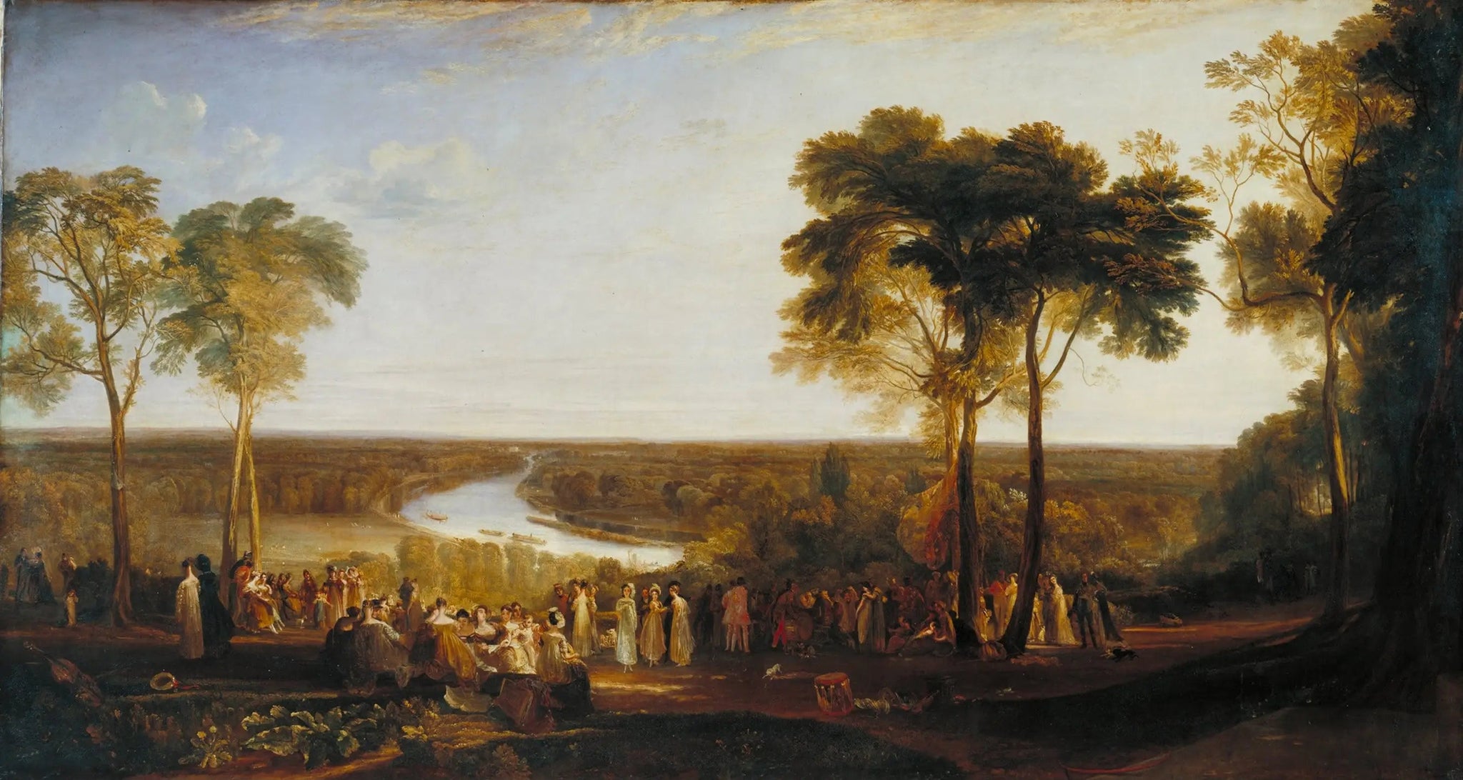 England: Richmond Hill, on the Prince Regent's Birthday - J. M. W. Turner image 1 reproduction artisanale de tableau