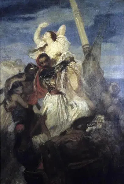 Enlèvement - Eugène Delacroix image 1 copie peinte à la main à l’huile