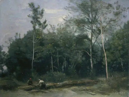 Entre Coubron et Montfermeil - Jean-Baptiste Camille Corot image 1 tableau peint à l’huile sur toile