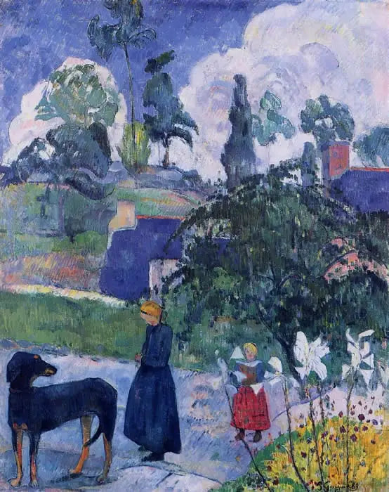 Entre les lys - Paul Gauguin image 1 tableau peint à l’huile sur toile