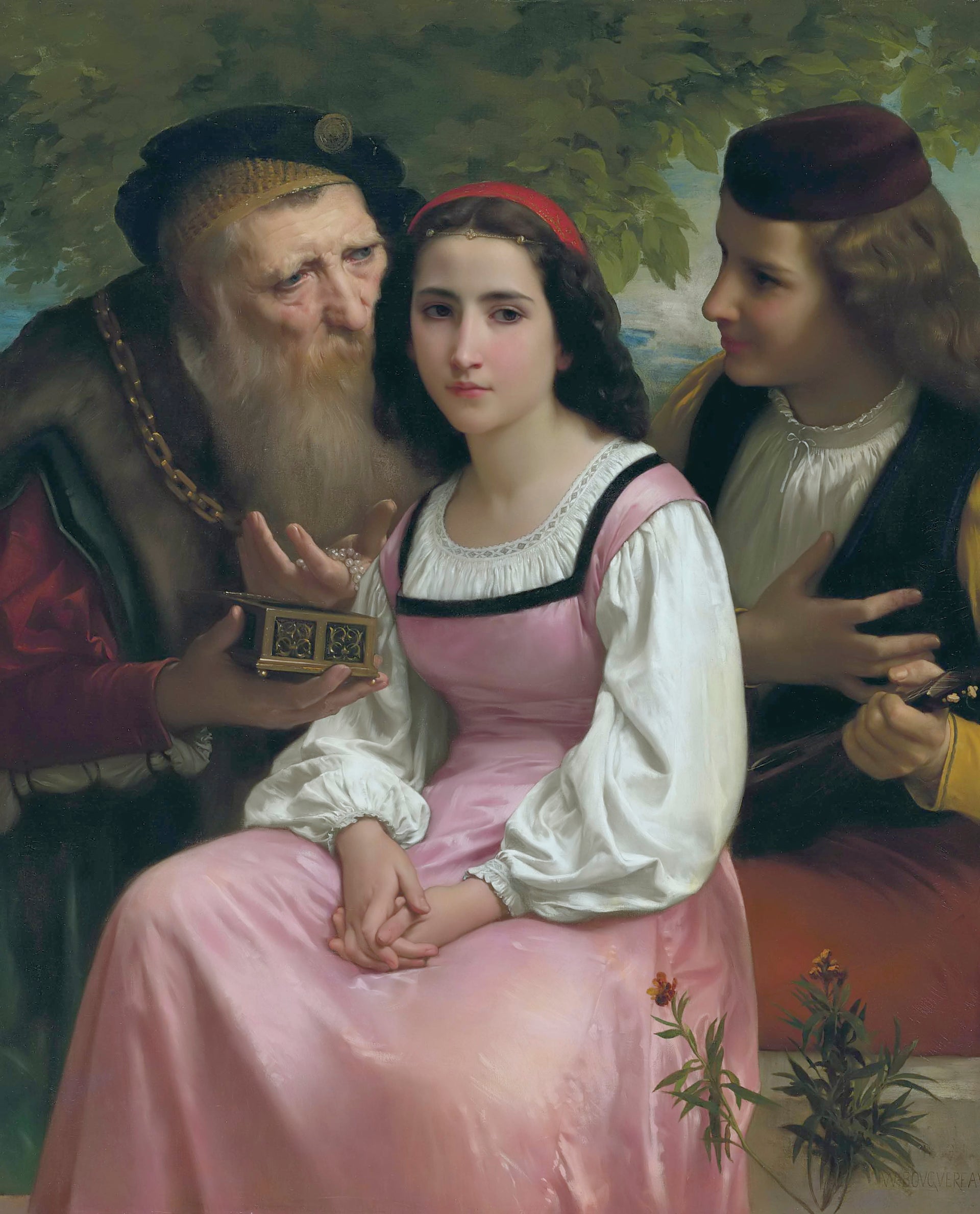 Entre la Richesse et l’Amour de William-Adolphe Bouguereau