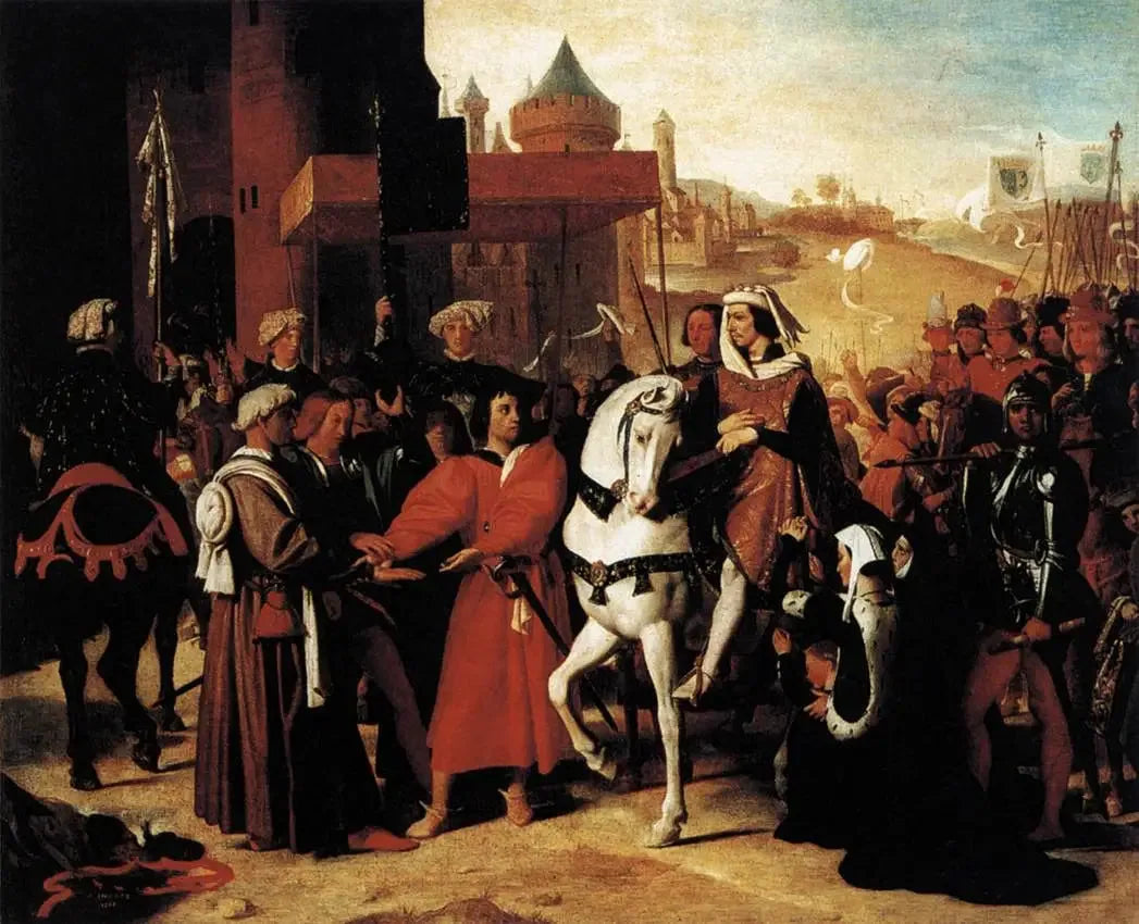 Entrée à Paris du dauphin, futur Charles Quint - Jean-Auguste-Dominique Ingres image 1 reproduction de peinture à l’huile