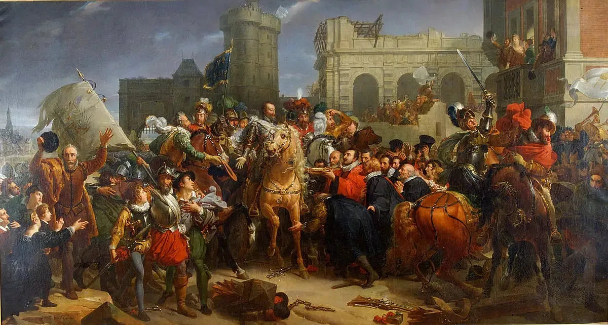 Entrée d'Henri IV à Paris, 22 mars 1594 (1817) - François Gérard image 3 copie de tableau peinte à la main
