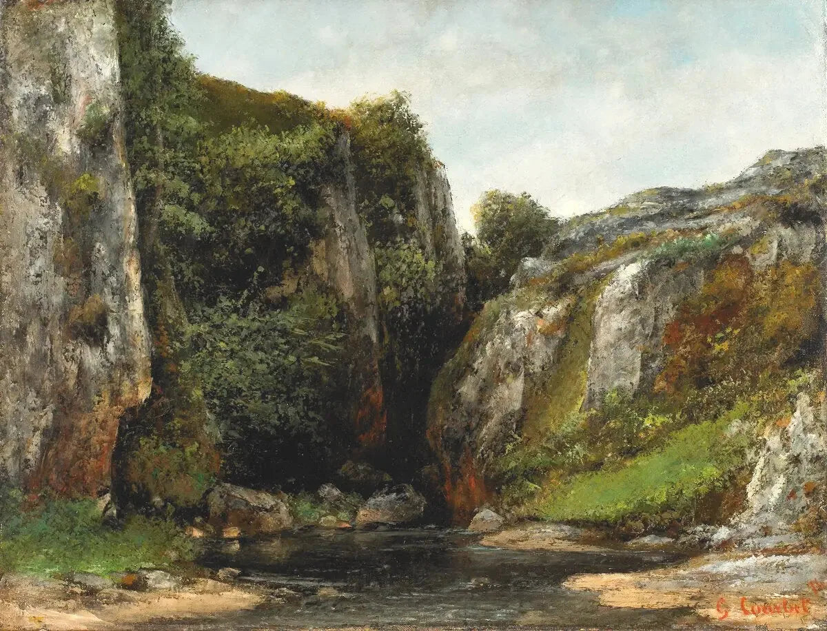Entrée d’un gave - Gustave Courbet image 1 reproduction de peinture à l’huile
