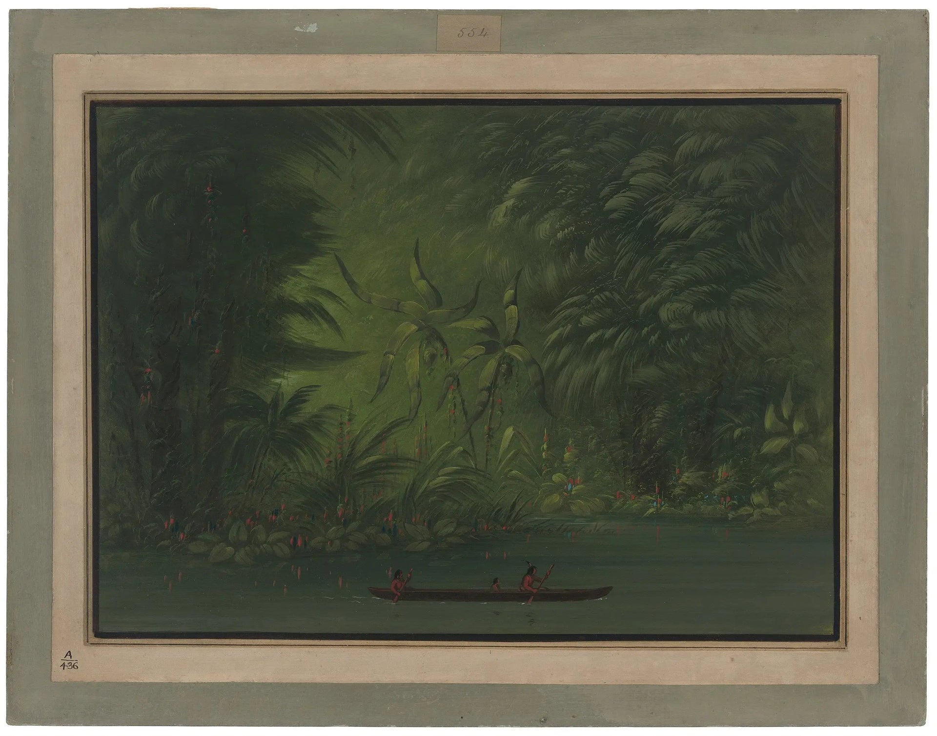 Entrée d'une lagune, rive de l'Amazone - George Catlin image 1 reproduction de peinture à l’huile
