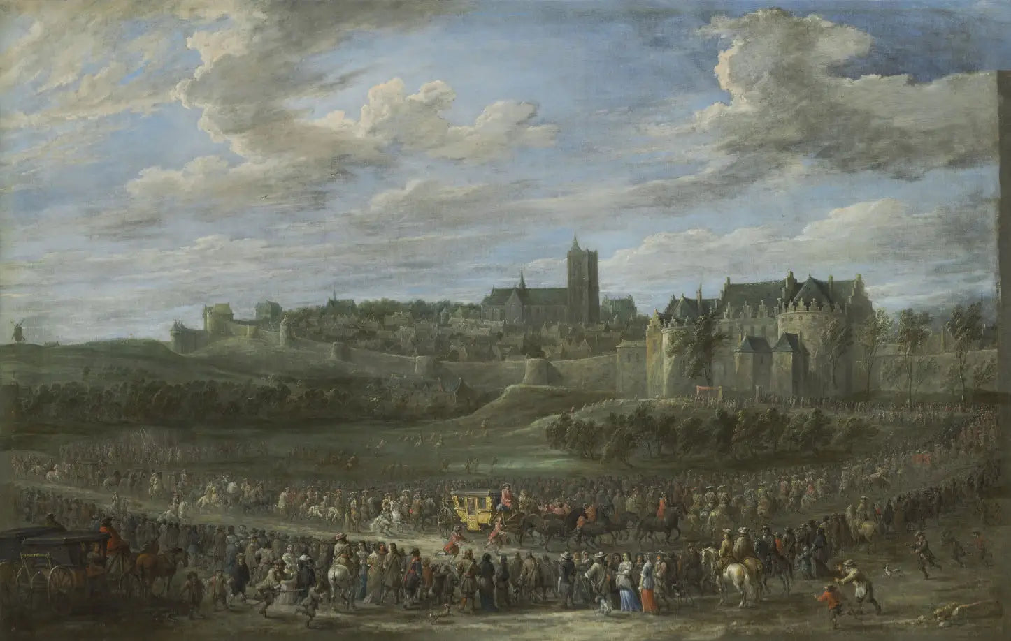 Entrée d'une princesse à Bruxelles - David Teniers le Jeune image 1 tableau peint à l’huile sur toile
