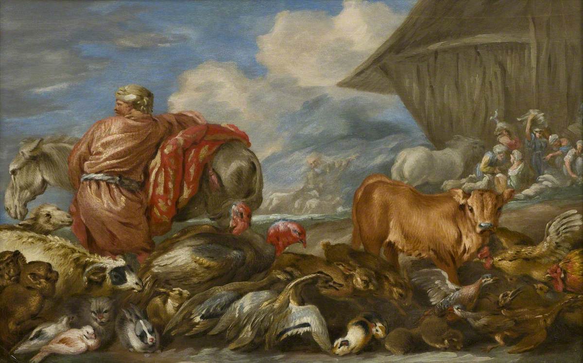 Entrée dans l'arche de Noé - Giovanni Benedetto Castiglione image 1 reproduction artisanale de tableau