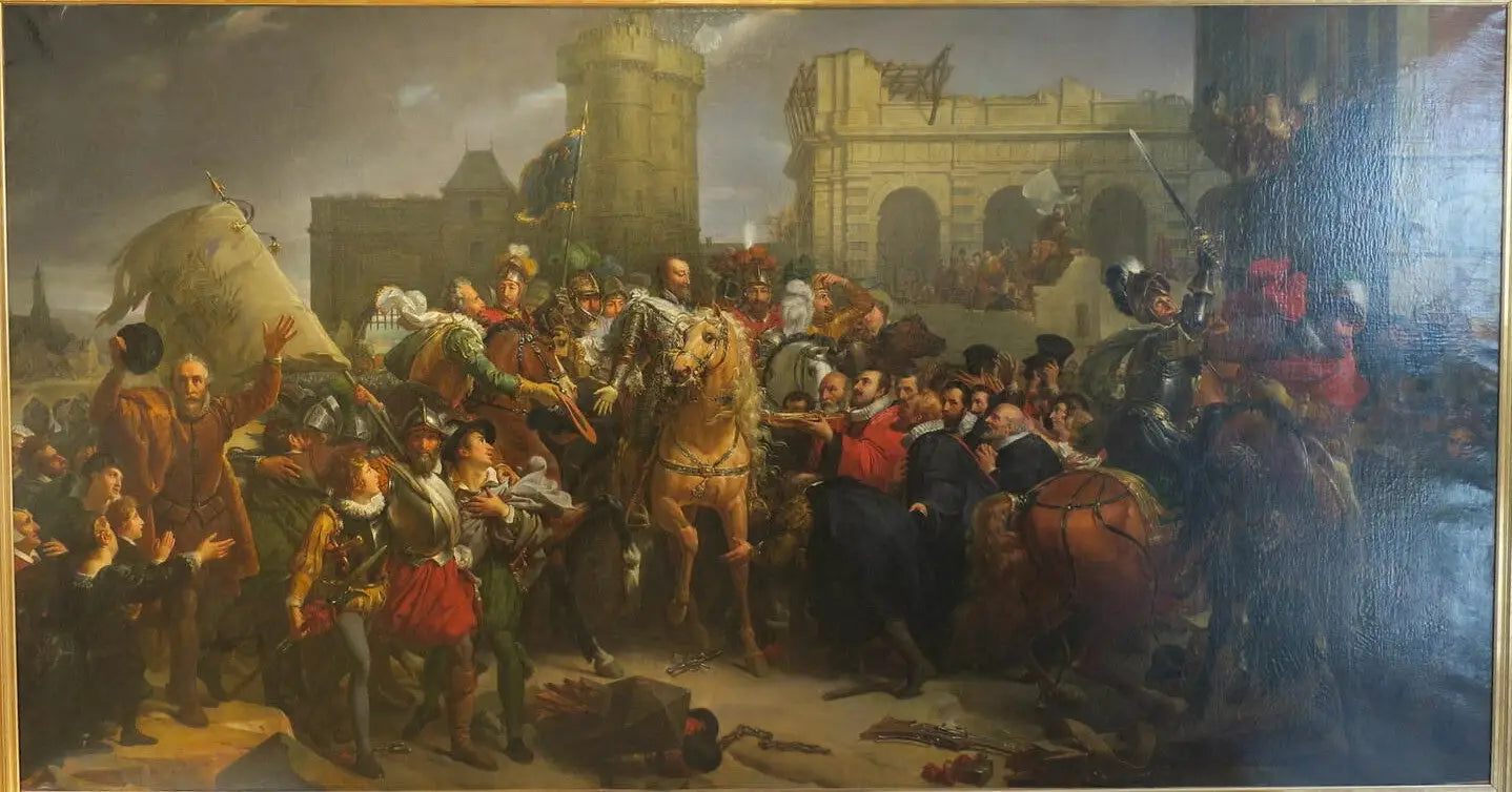 Entrée de Henri IV à Paris le 22 mars 1594 (1830) - François Gérard image 2 reproduction artisanale de tableau