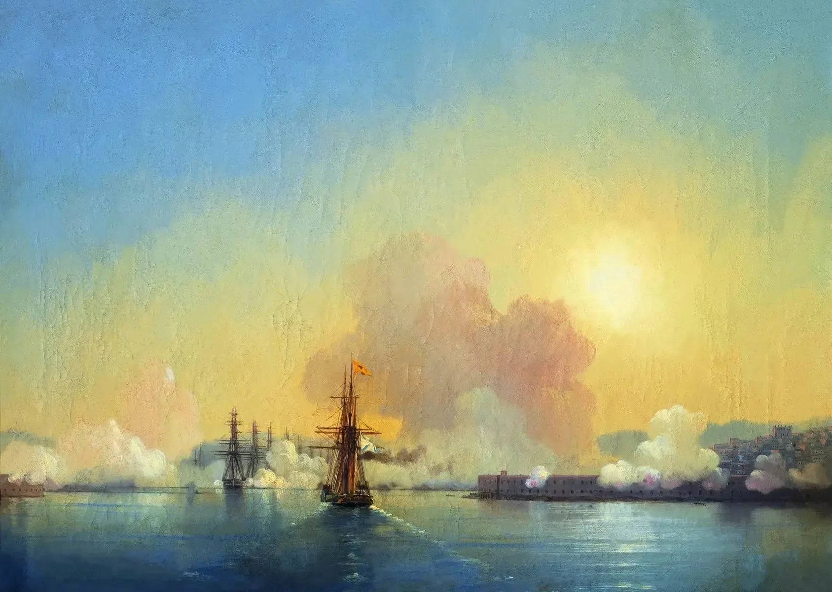 Entrée de la baie de Sébastopol. - Ivan Aïvazovski image 1 copie peinte à la main à l’huile
