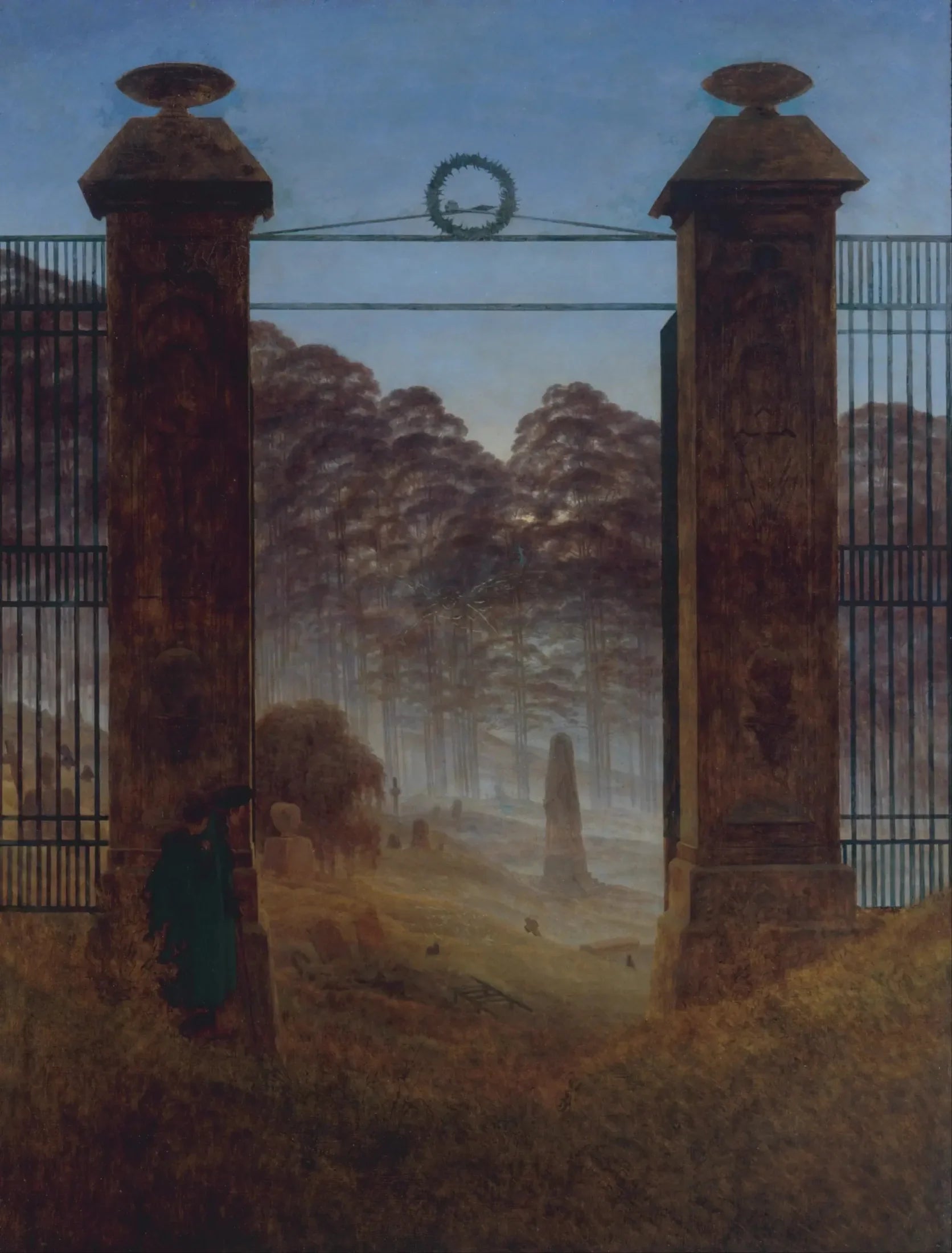 Entrée du cimetière - Caspar David Friedrich image 1 reproduction de peinture à l’huile