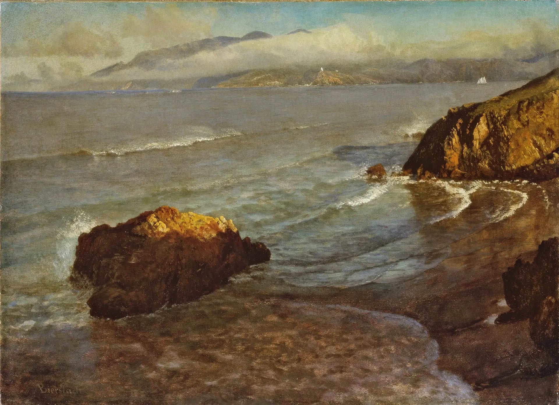 Entrée du Golden Gate - Albert Bierstadt image 1 copie de tableau peinte à la main
