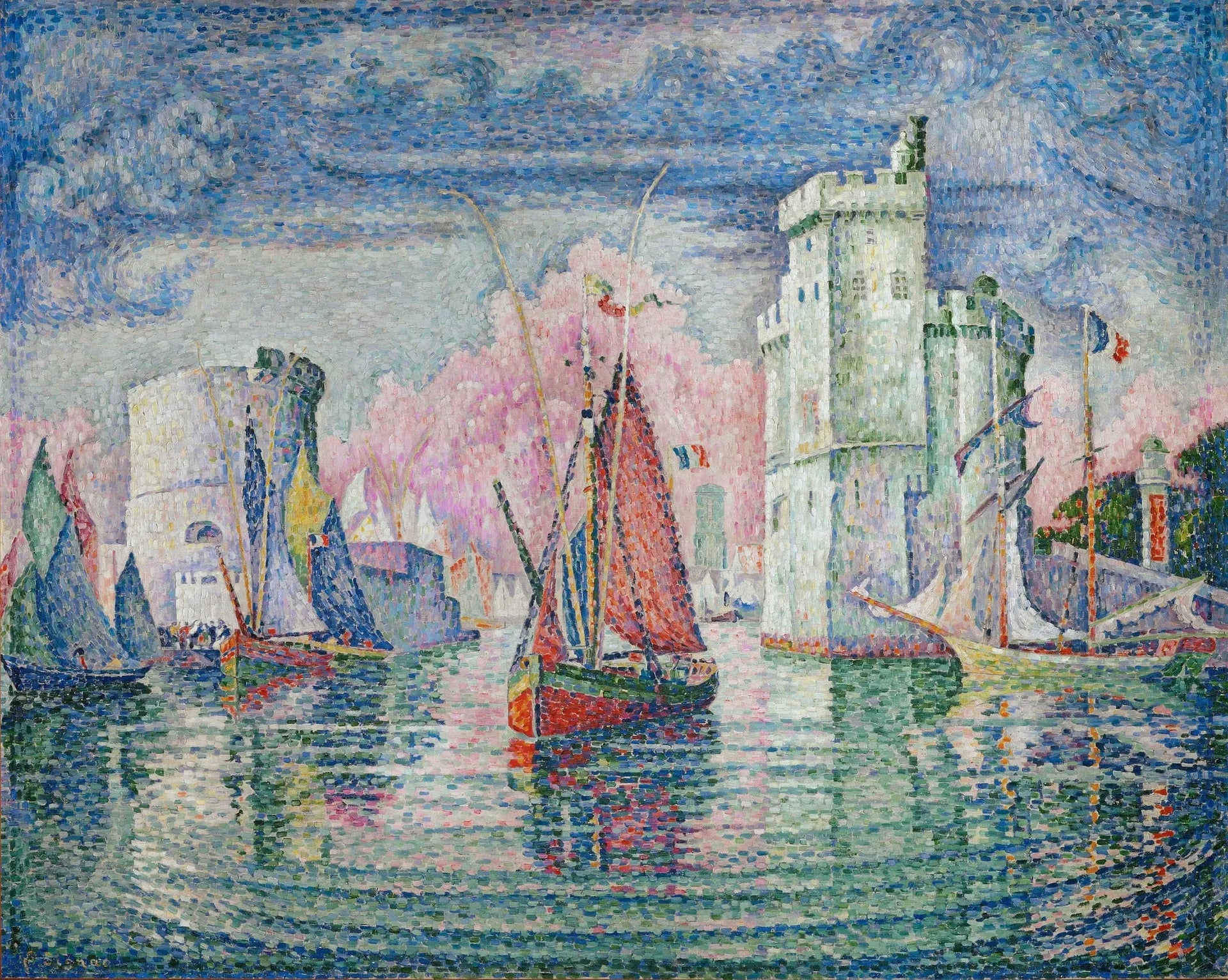 Entrée du port de La Rochelle - Paul Signac image 1 tableau peint à l’huile sur toile