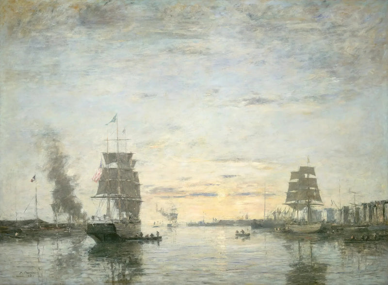Entrée du port du Havre - Eugène Boudin
