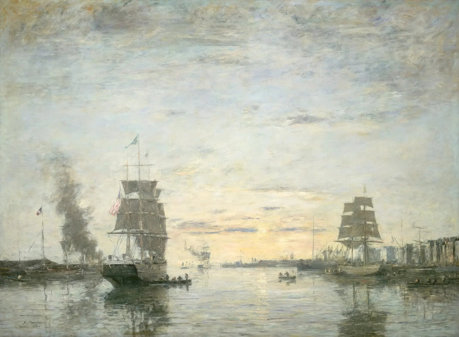 Entrée du port du Havre - Eugène Boudin