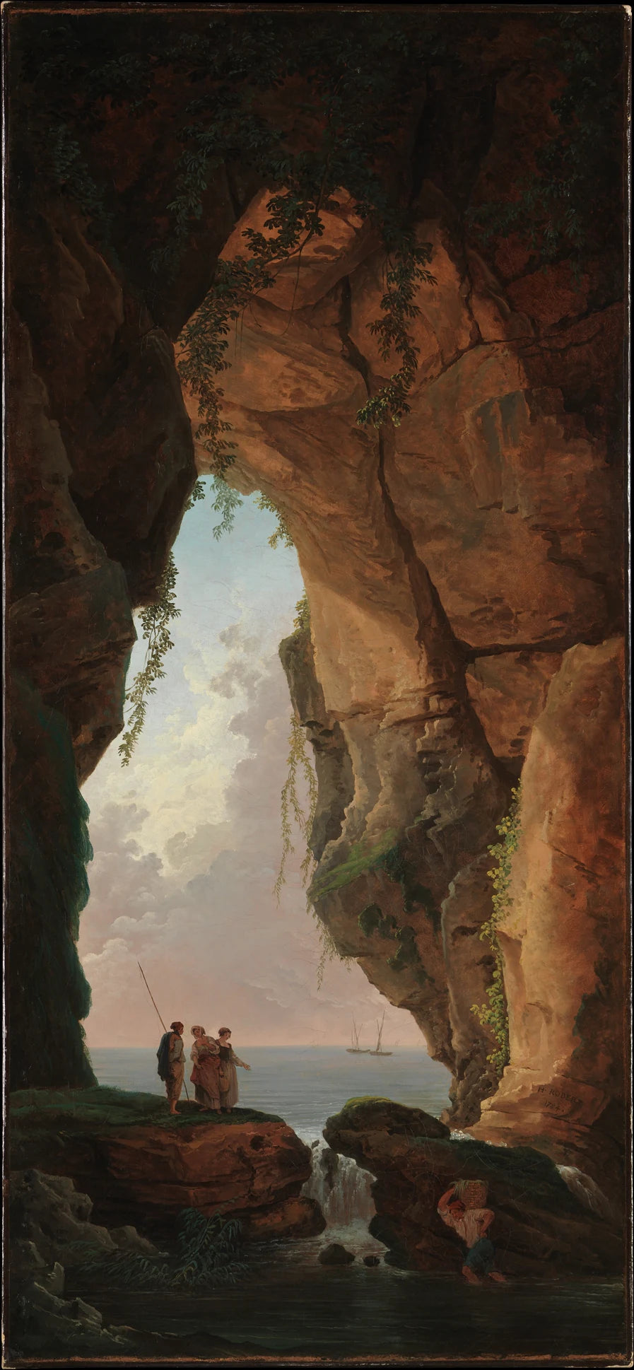 L'Entrée d'une grotte - Hubert Robert