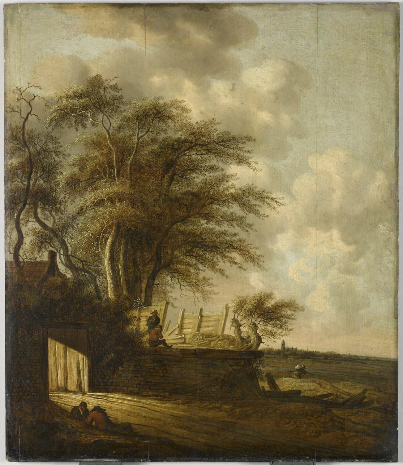 Entrée d'une maison dans la campagne - Maître anonyme P.C