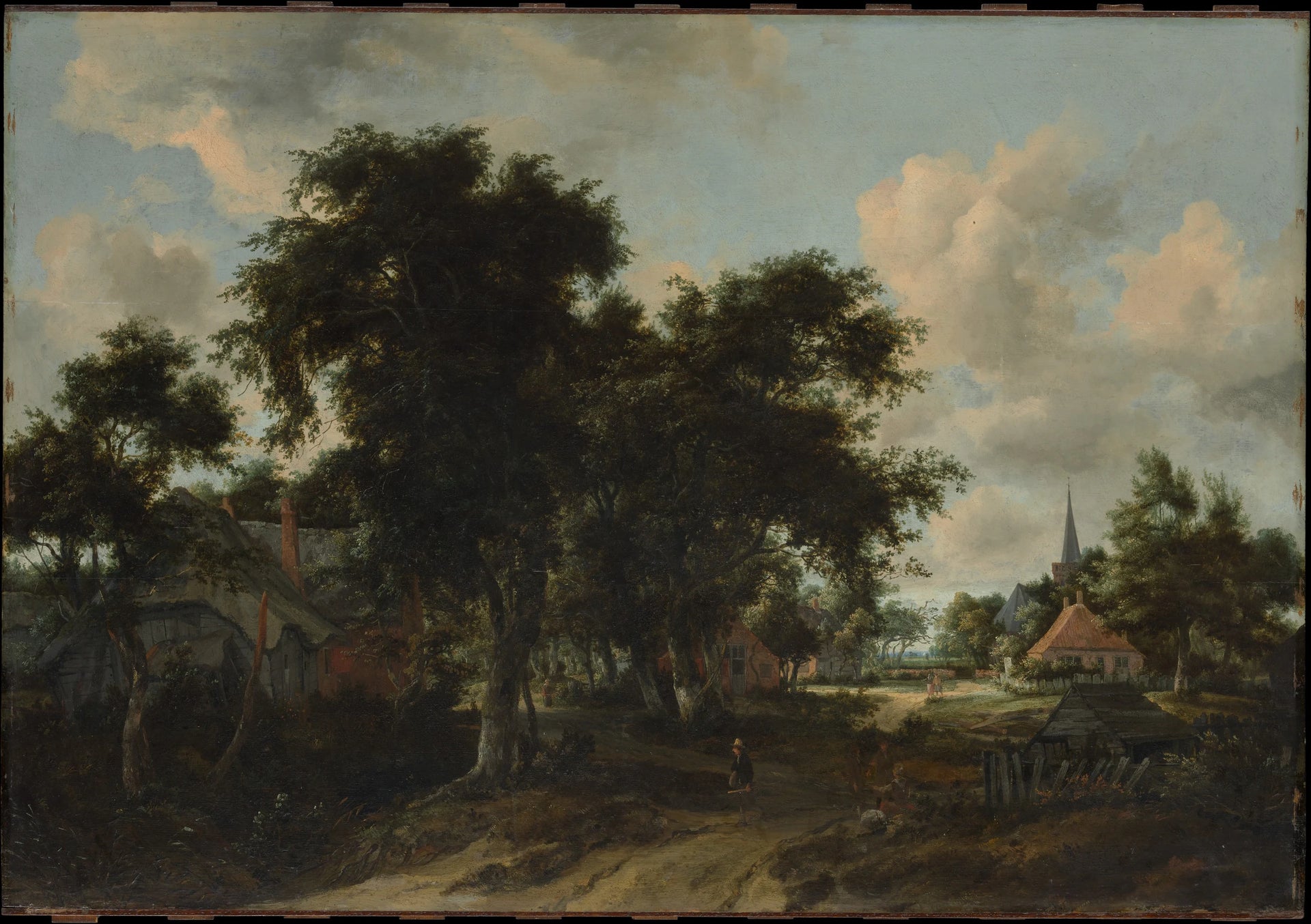 Entree d un village - Meyndert Hobbema