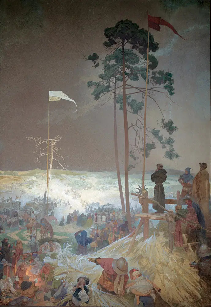 Entretien à Křížky - Alphonse Mucha image 1 reproduction artisanale de tableau