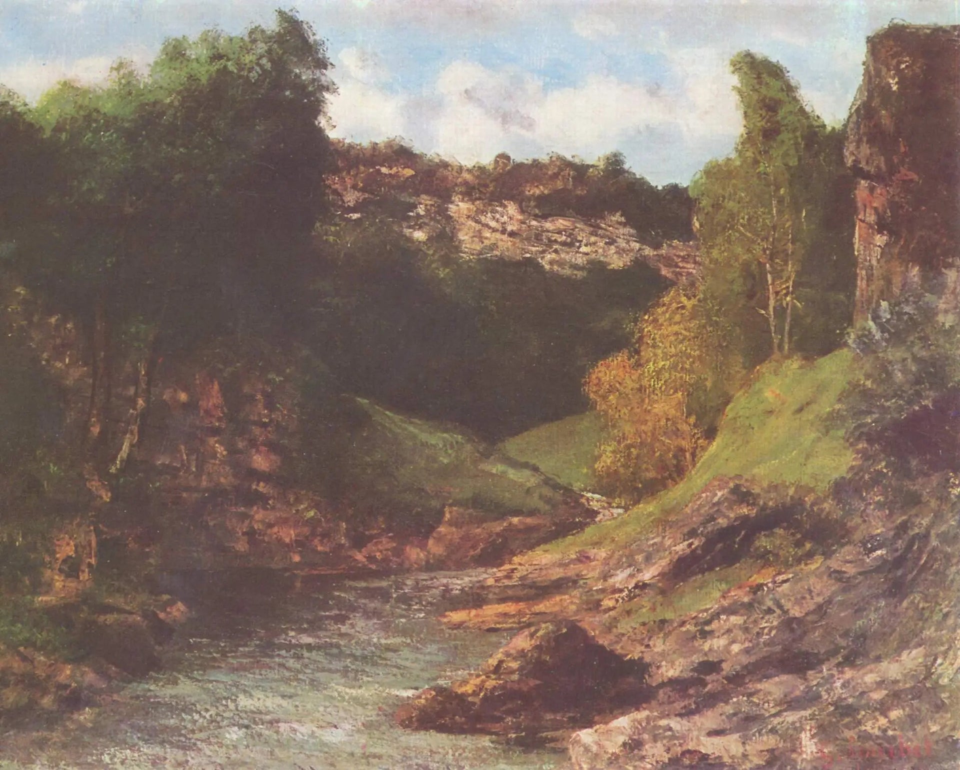 Environs d'Ornans, paysage rocheux - Gustave Courbet image 1 tableau peint à l’huile sur toile