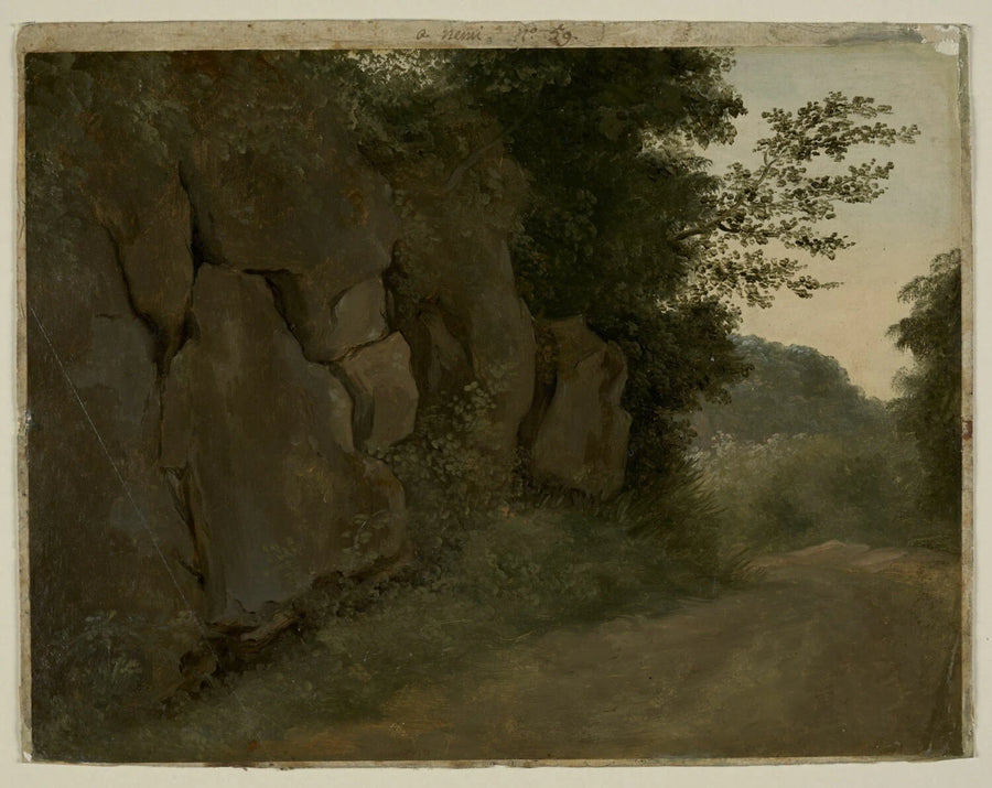 Environs du lac de Nemi : rochers - Pierre de Valenciennes